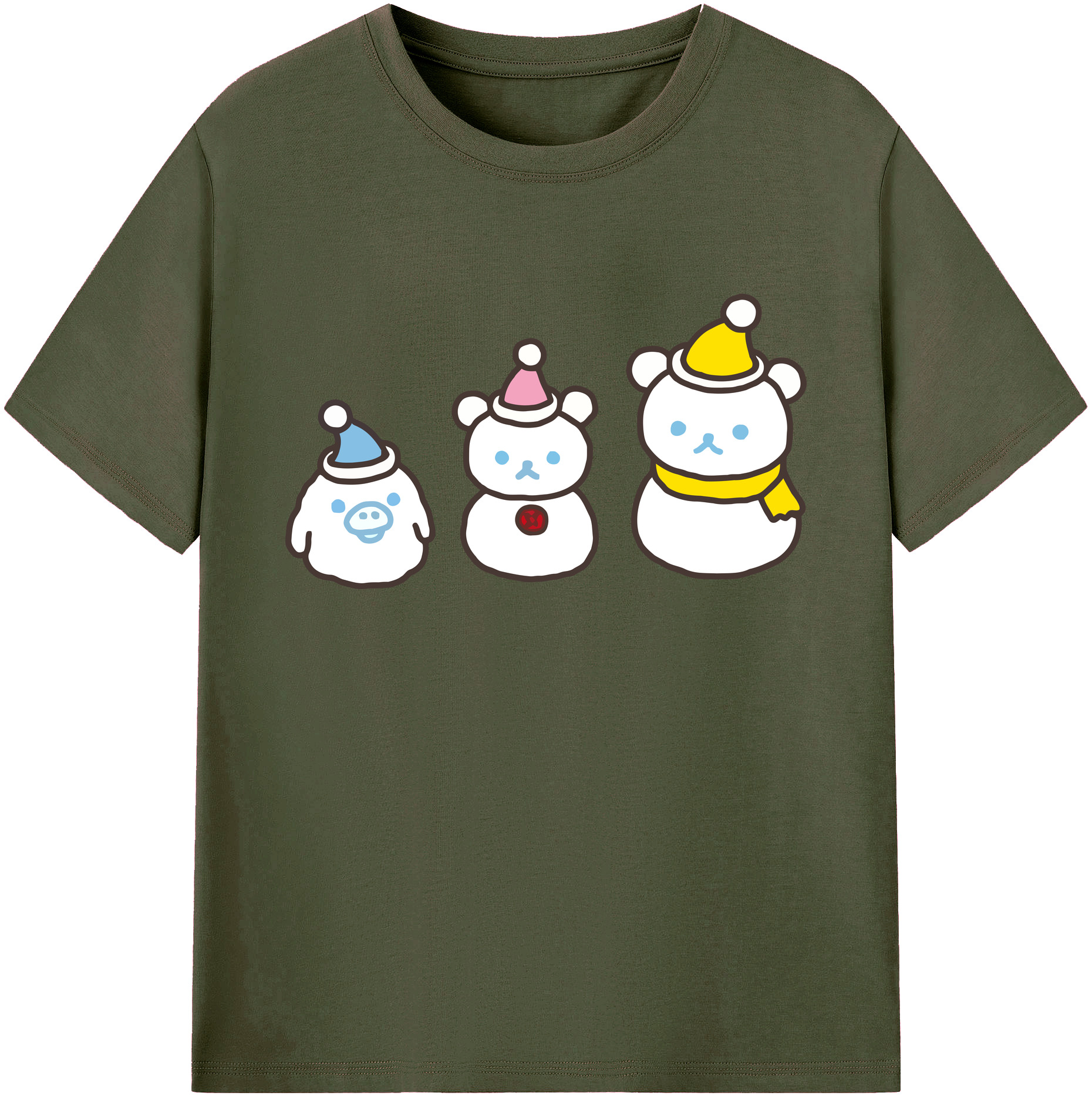 （画像用） リラックマ リラックマ キイロイトリ Rilakkuma Korilakkuma Kiiroitori 綿100％ メンズ半袖Tシャツ｜肌触りやわらか＆通気性